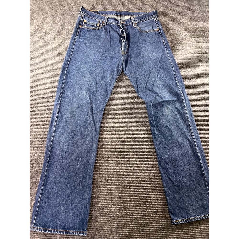 Levi's 501 Original Fit Jeans Mens 36x34 Button Fly Straight Leg